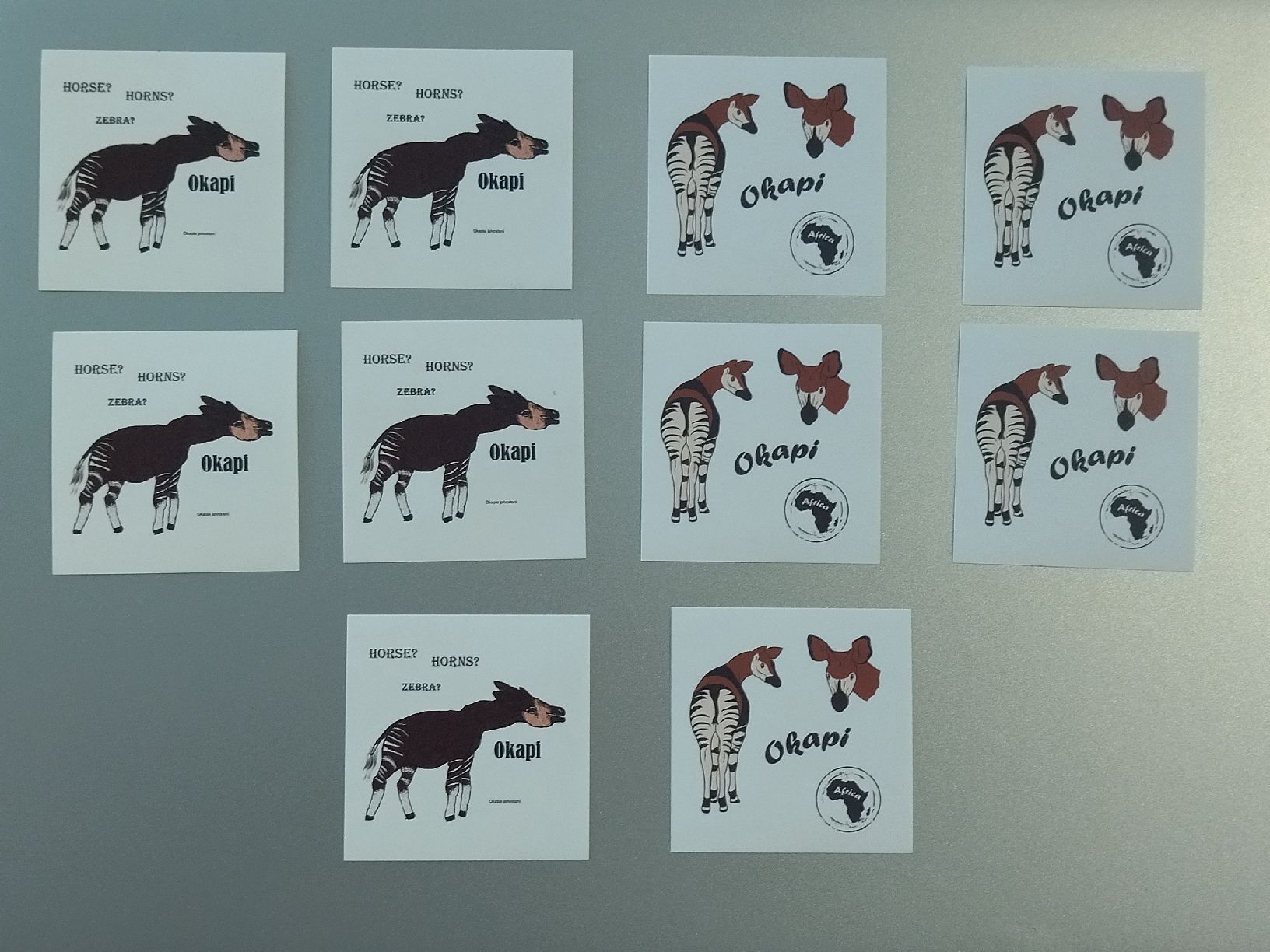 Aufkleber: Okapi Aufkleber Sticker, 5x5 cm, 10 Stück – Neu und originalverpackt aus Mettau von Salamander216 1