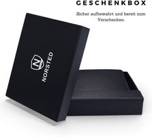 NORSTED Geldbeutel Männer Leder-Schwarz