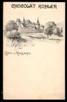 Künstler-AK Hallwyl, Ortsansicht