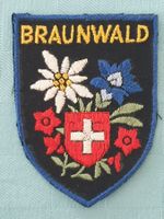 Vintage Badge Wappen BRUNNEN ST. GALLER STICKEREI
