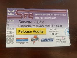 Servette FC Vintage Ticket FC Basel FCB 1995/96