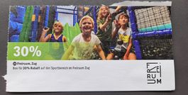 30% Rabatt Sportbereich Freiruum Zug