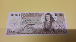 1000 Pesos Mexiko Banknote, Vintage Geldschein, 1985