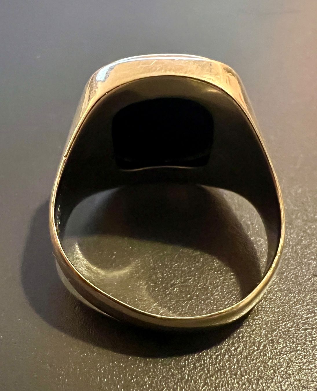Anelli: Gold-Ring 14K mit Onyx – Usato da Chur venduto da Penting1935 4