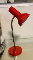 Rote Retro Schreibtischlampe 70er Vintage - Schwanenhals