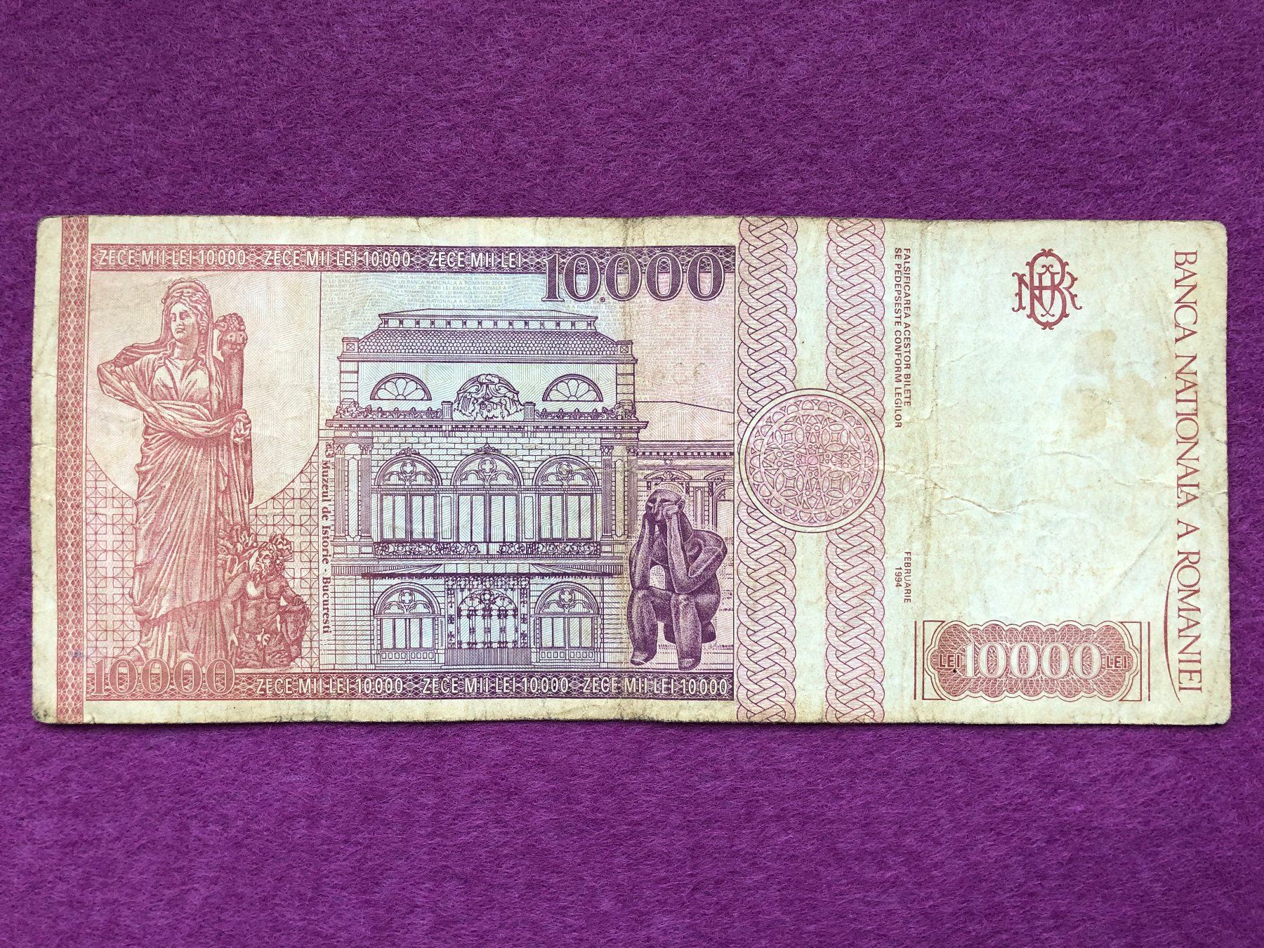 Banconote: Romania 1994 - Rumänien - Nicolae Iorga – Usato da Pfäffikon SZ venduto da Sieben77 1