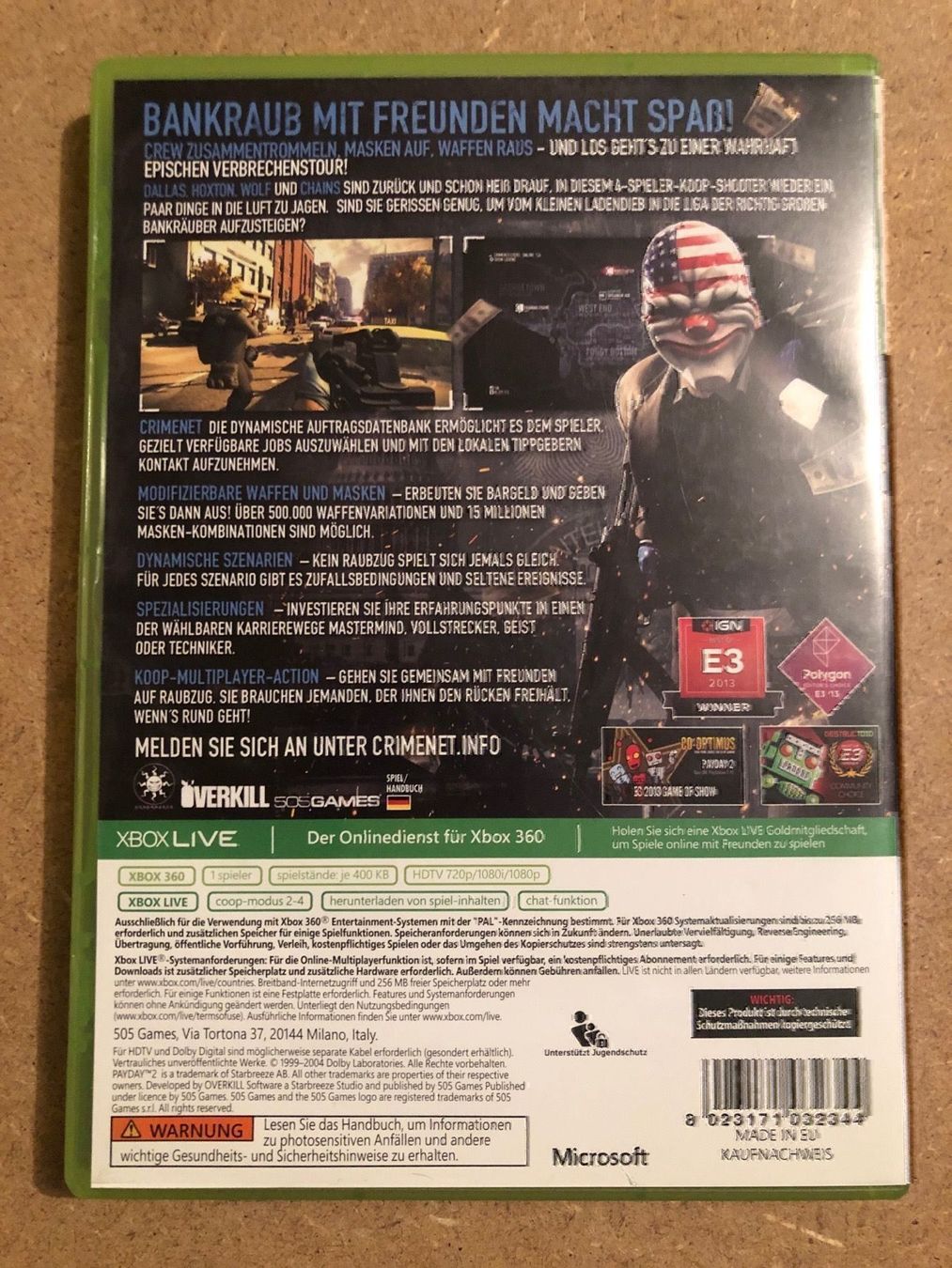 Giochi: Payday 2 für Xbox 360 – Usato da Kestenholz venduto da Mad18 2