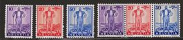 1936 : Sondermarken Nr. W2 - W7, postfrisch**