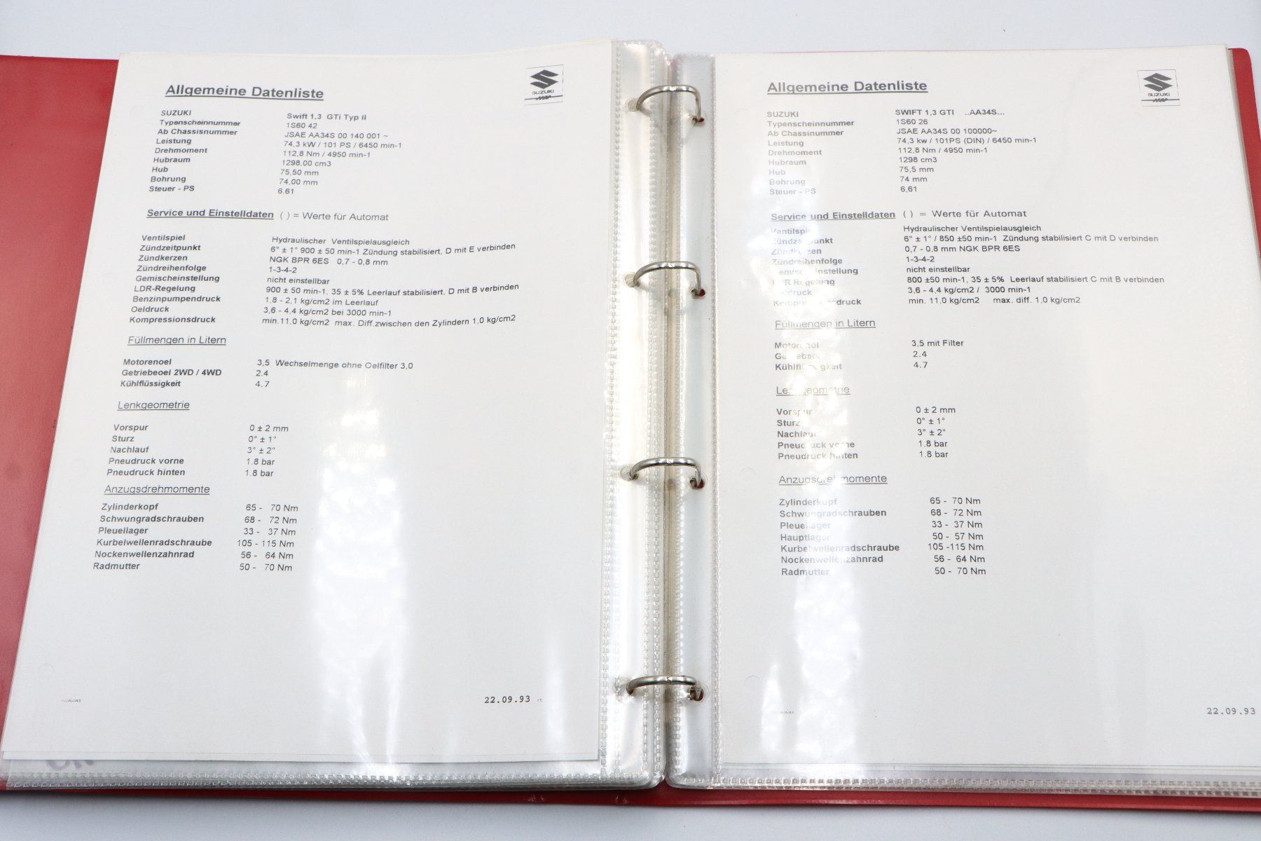 Suzuki Dokumente: Suzuki Händler Datenliste Ordner 1993 – Gebraucht aus Bühl b.Aarberg von Collectorpassions 7