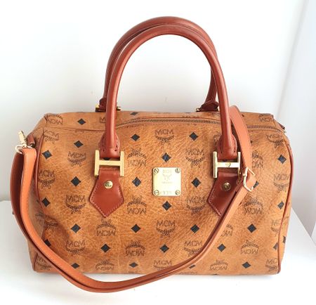 MCM Speedy Boston 30  Heritage Cognac Canvas