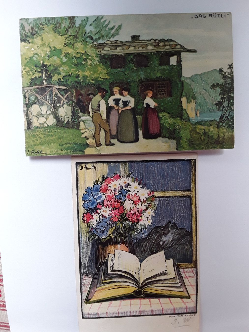 Tutti i francobolli: 2 BUNDESFEIER - POSTKARTEN  DAS RÜTLI 1913 und..... – Usato da Bilten venduto da konrad7321