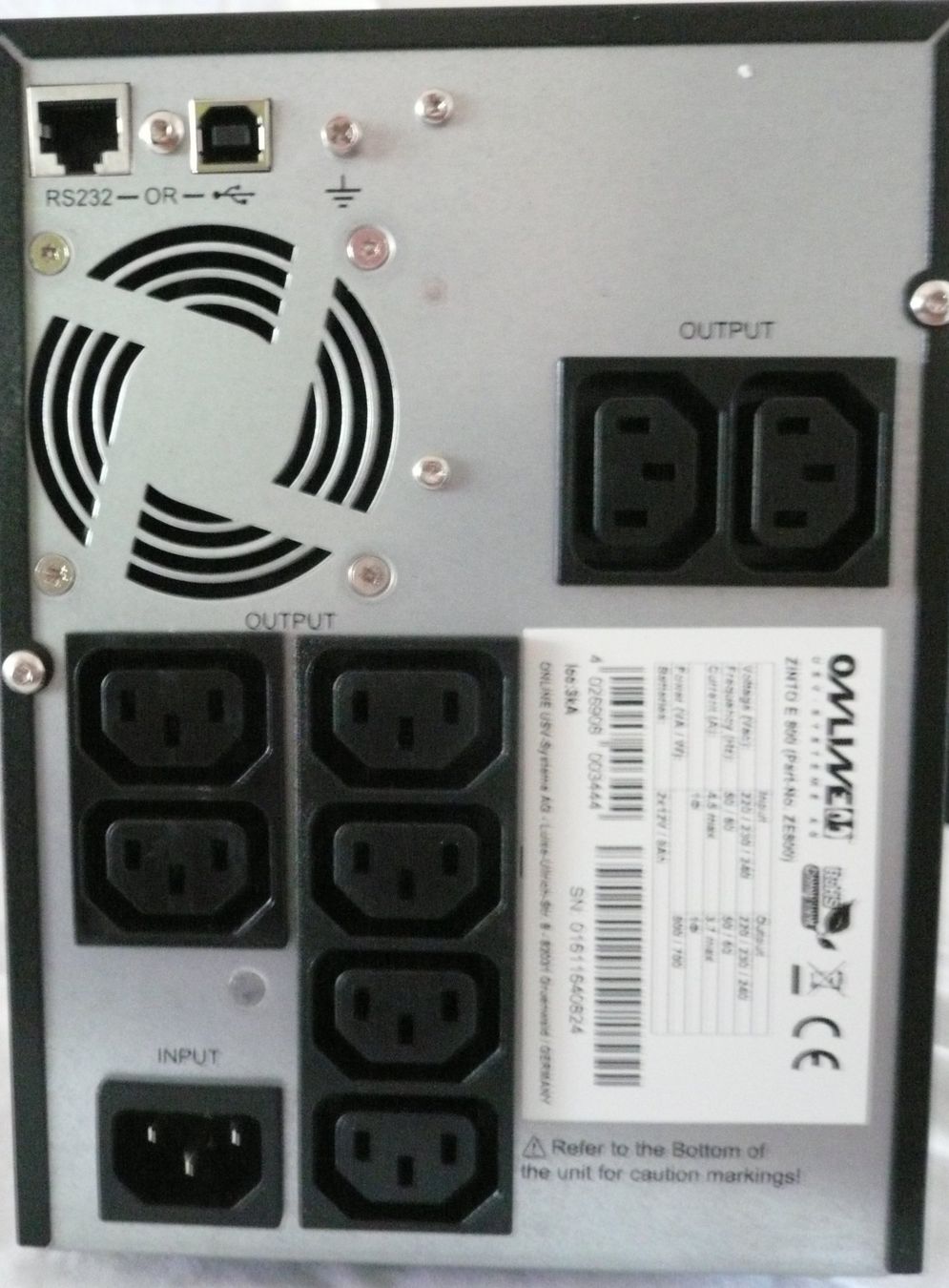 Elektronikbauteil: Online USV System Zinto E-800, USV-System – Neu (gemäss Beschreibung) aus Rotkreuz von Busa17 6