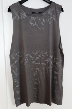 Oversize Top / Shirt, Guess, Gr. M, grau / silber, Neuwertig