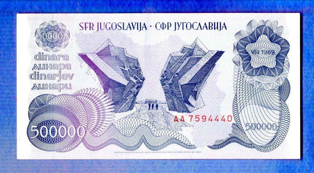 Banconote Collezione Jugoslavia - PK N° 119 - 500 000 Dinara - La Maison Du Collectionneur - Foto 12