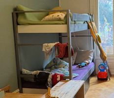 Hochbett mit Leiter & 2x Unterbett Aufbewahrungskisten