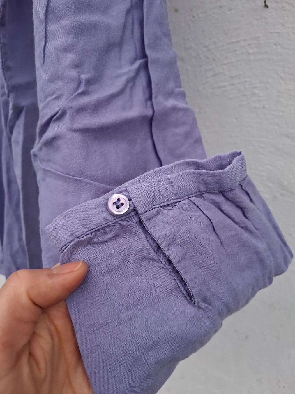 Avant Premiere Camicette: Originelle Baumwollbluse, Grösse 38, violett – Usato da Wald ZH venduto da e8e 4