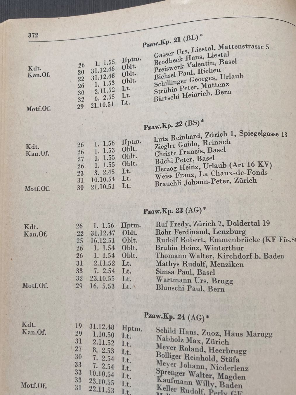 Libri: Offiziersetat der Schweizer Armee von 1956 – Usato da Brütten venduto da Hst1 9