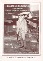 30 Jahre Oskar Biders Alpenflug Bern-Mailand, Sonderstempel