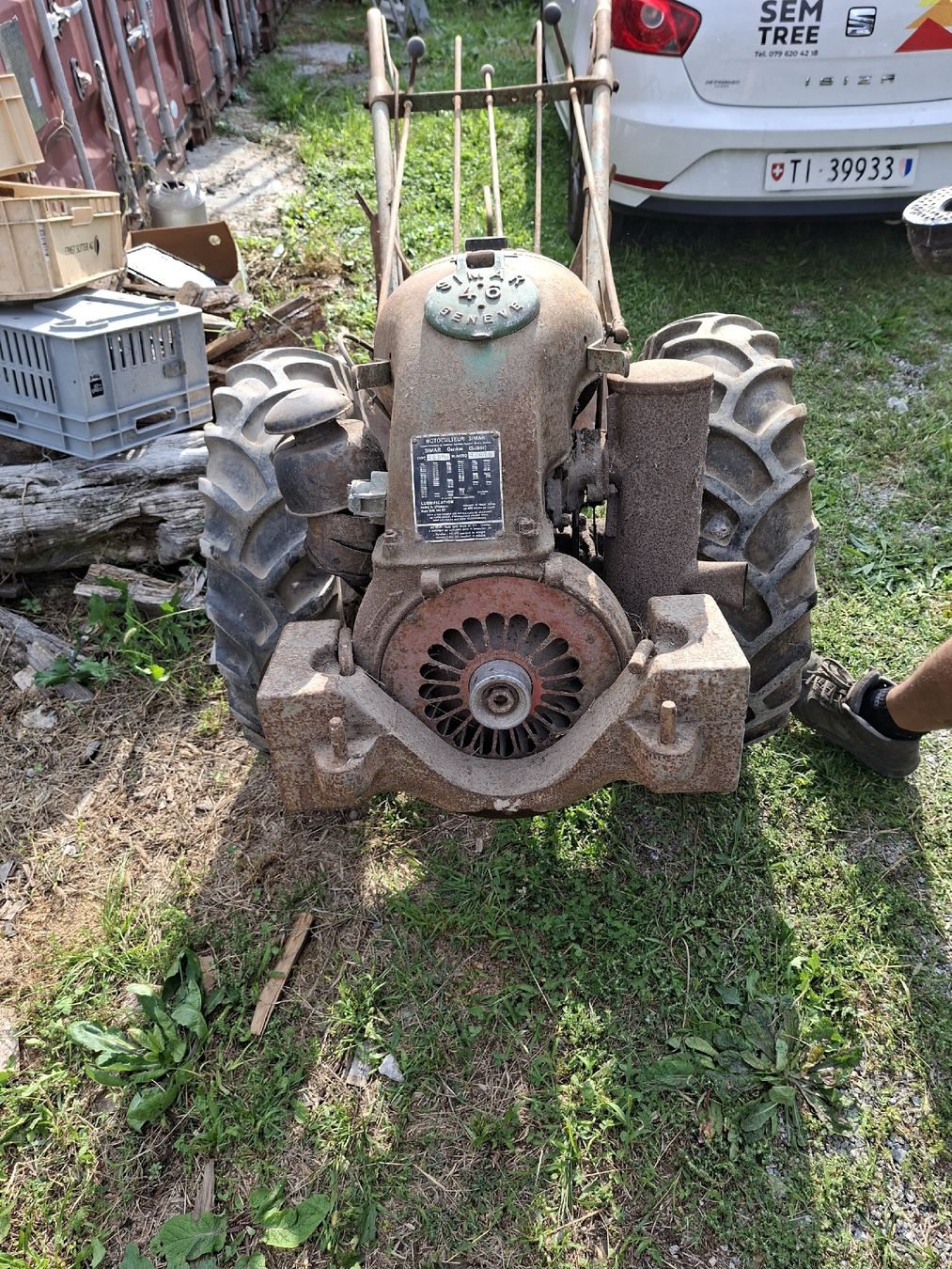 Tracteurs: SIMAR 4.6 Oldtimer Einachser / Motocoltivatore mit Pflug – D'occasion à Ligornetto par mic_2k88 1