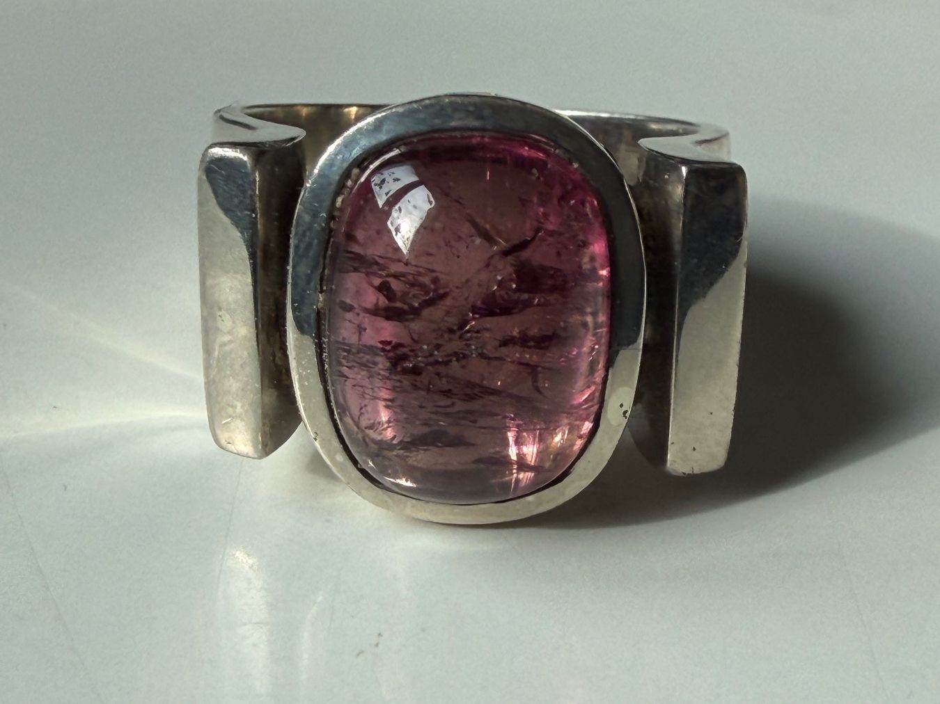 Anelli: TURMALIN Rose Cabochon in Silberring  Grösse:  62 – Nuovo (secondo la descrizione) da Seftigen venduto da tigers12