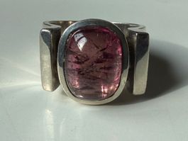 TURMALIN Rose Cabochon in Silberring  Grösse:  62