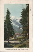 Chamonix Mont-Blanc alte Ansichtskarte, gel. 1912 Werbung