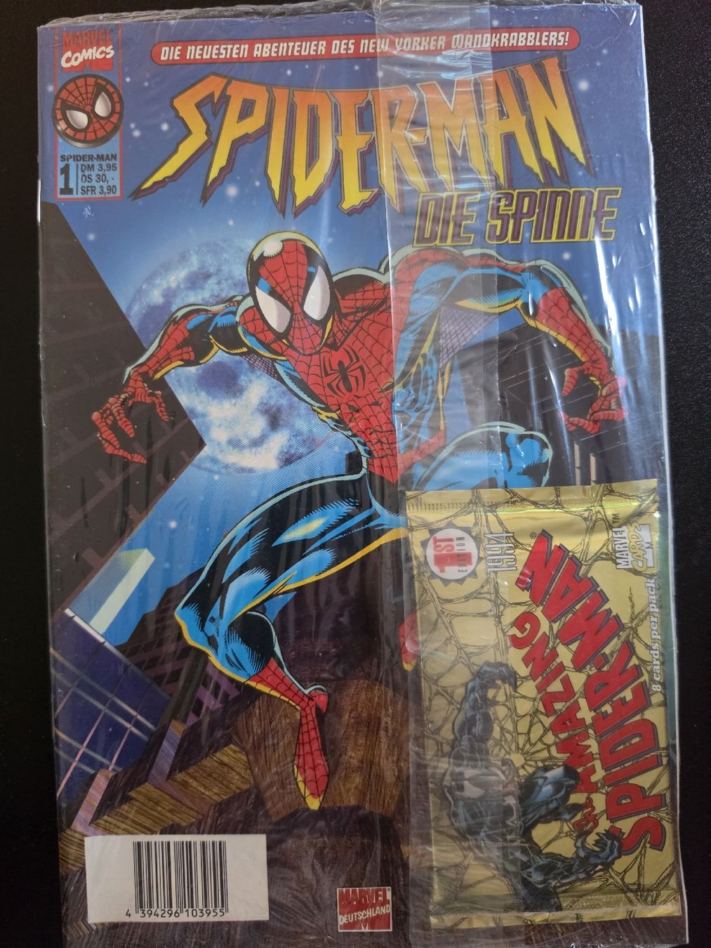 Comics: Marvel Spiderman Comic Nr 1 mit Fleer Trading Cards Set – Neu (gemäss Beschreibung) aus naters von Putschgi