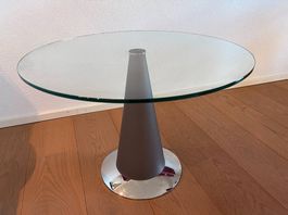 Glastisch rund, 60cm Durchmesser, 44cm hoch