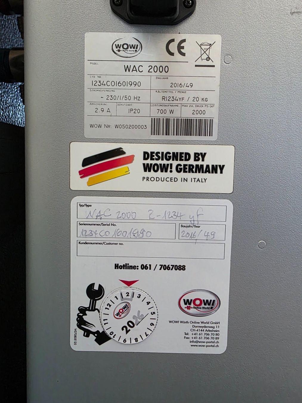 Condizionatori: Klimagerät WOW WAC 2000 R-1234yf – Difettoso da Hermiswil venduto da Luethiag 6