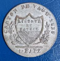 Kanton Waadt 1 Batzen 1828, schön!