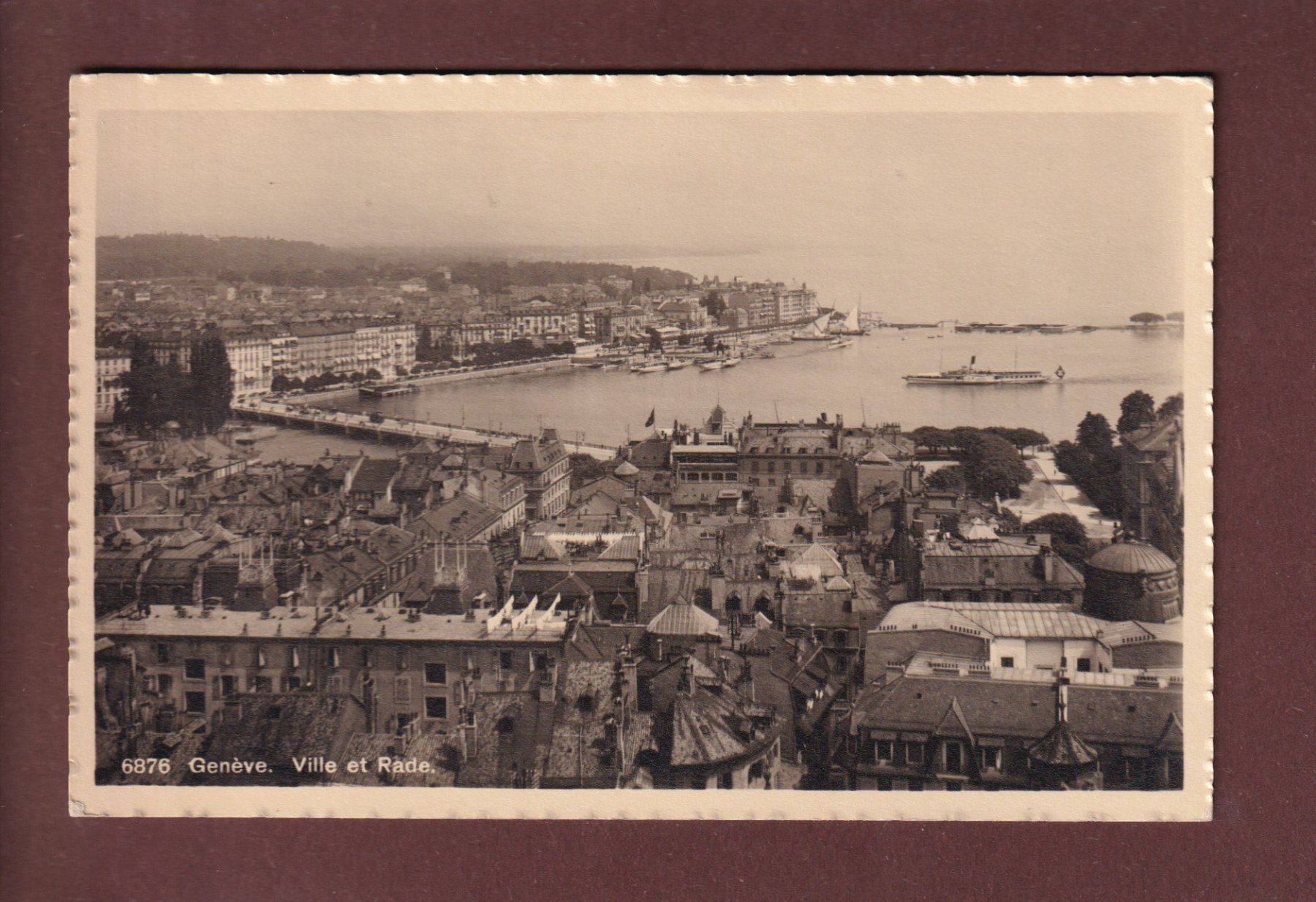 Cartoline postali: GENEVE - Vue partielle et Rade – Usato da Pully venduto da nicecards