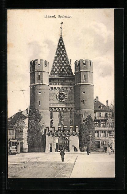 Cartoline postali: AK Basel, Strassenbahn am Spalentor – Usato da Berlin venduto da bartko-reher