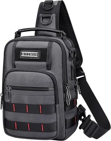 Sling Bag Herren Brusttasche USB Crossbody