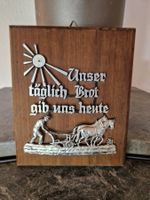 Wandbild Holz mit Spruch "Unser taeglich Brot gib uns heute"