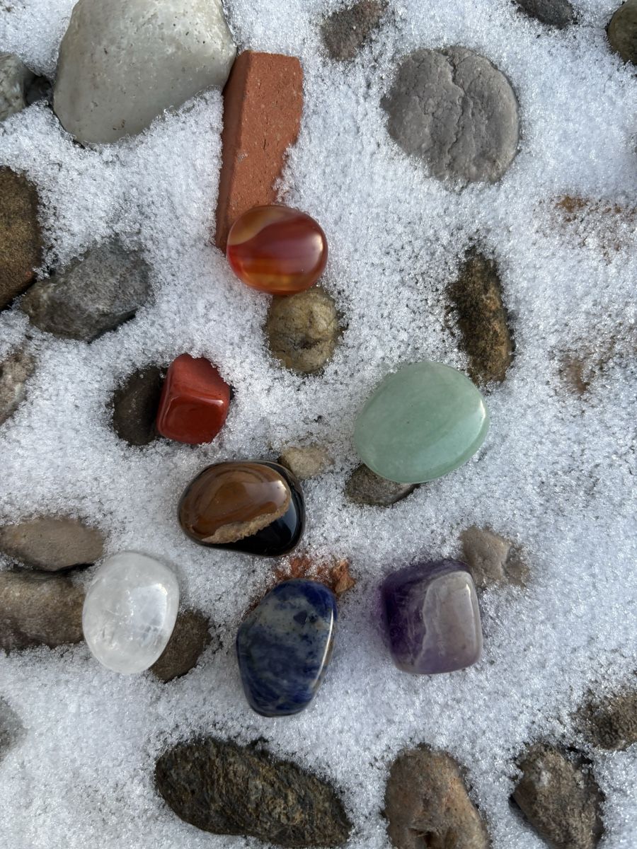 Lot Pierres Runes Labradorite Gravée Whitewhale - 25 Cristaux Guérison Reiki