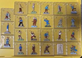Lot de 23 figurines métalliques Tintin