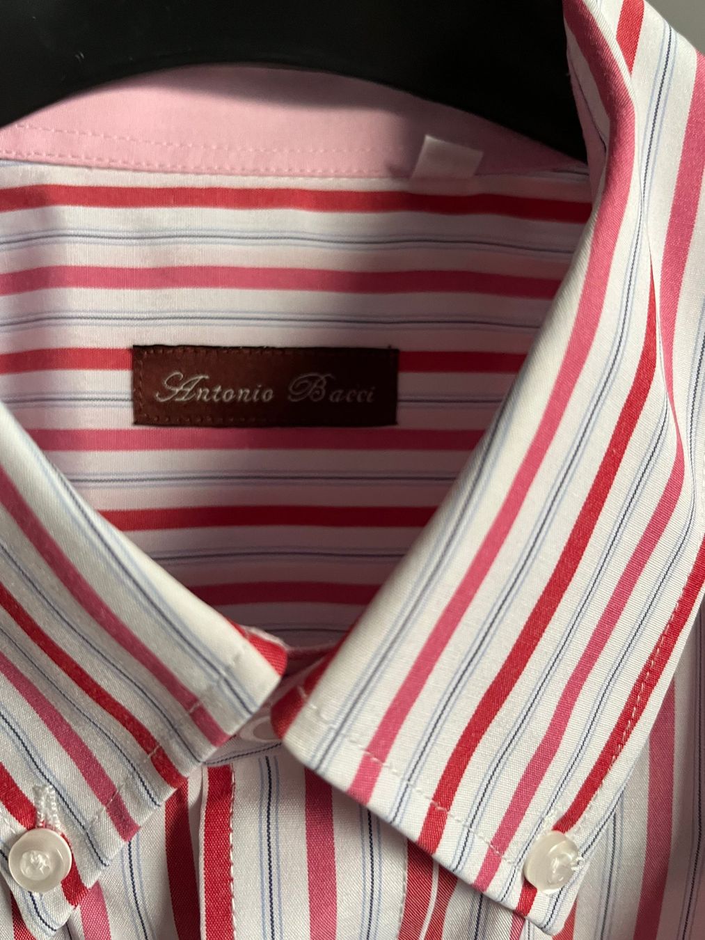 Camicie: Polohemd, gestreift, "Antonio Bacci", pflegeleicht, Gr.L-XL – Usato da Adliswil venduto da eri.40 2
