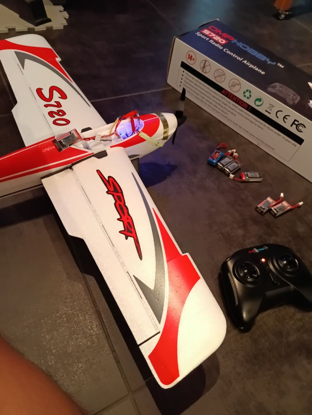 Omphobby RC Modellbau: OMPHobby S720 + 7 Akku + LED mod – Gebraucht aus Bertschikon (Gossau, ZH) von SJLPHI 2