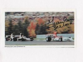 Autogrammfoto von Autorennfahrer Jean-Pierre Beltoise FRA †