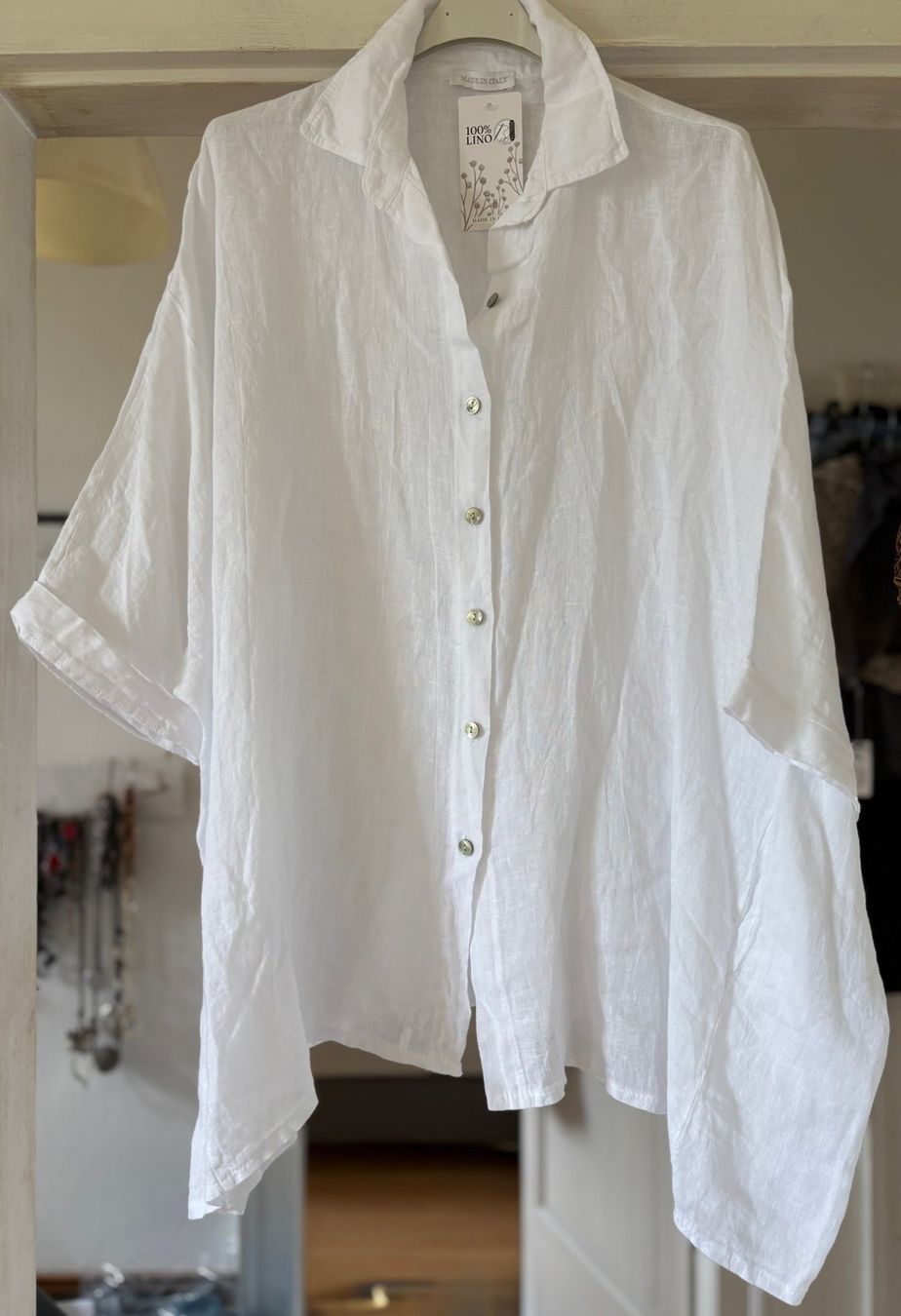Camicette: OVERSIZE CHEMISE EN LIN! M – Nuovo e nell'imballaggio originale da Locarno venduto da NicoNion