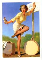 Postkarte "Pin-up".