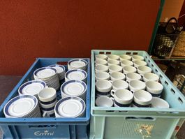 90 Kaffetassen inkl. Unterteller Figgjo Norwegen 
