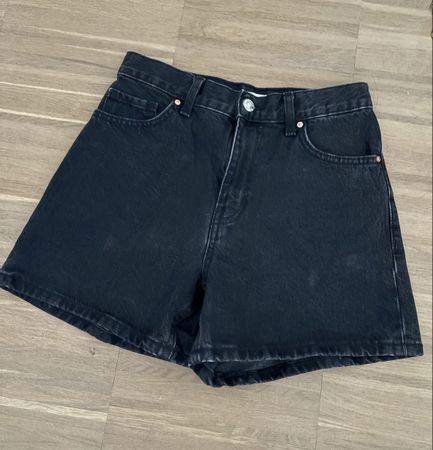 MNG Jeans Shorts, Schwarz