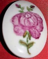 Brosche Blume Porzelan