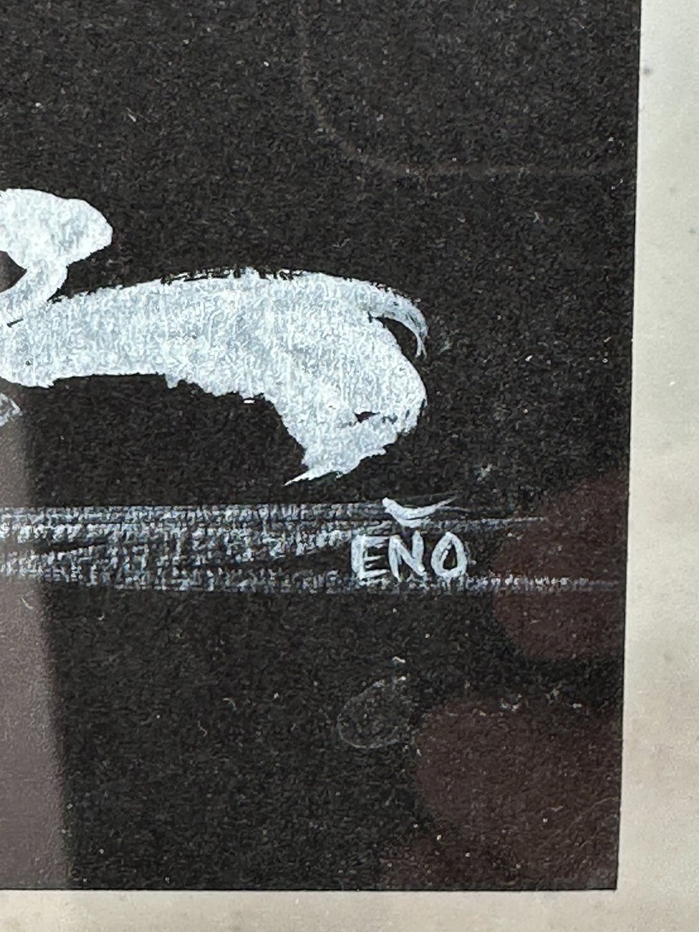 Gemälde: Dessin ENO KRÜGER Posca blanc sur Canson noir – Gebraucht aus Morges von objetsdepoque 3