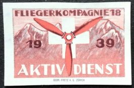 Soldatenmarke 2.WK, Flieger Kp 18, rot, geschn, Wi Fl 99-2