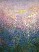 Abstraktes Bild auf Leinwand, Grösse 70x70, Floral Art