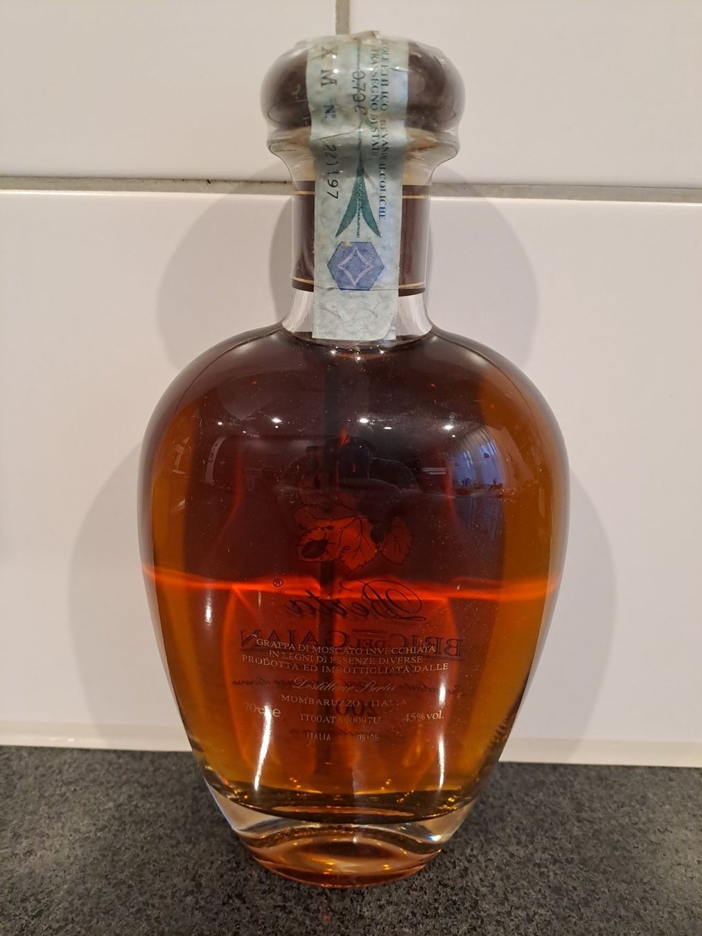 Berta Bevande alcoliche: Berta Grappa BRICDELGAIAN 2001 – Nuovo e nell'imballaggio originale da Elsau venduto da Kellerraeumung 3
