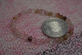 Armband   4,5mm  Feuerquarz-Look, Imitat aus Glas