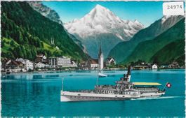 Flüelen mit Dampfschiff Schwyz